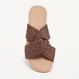 Old Navy faux-leather printed soft twist sandals  NWT *